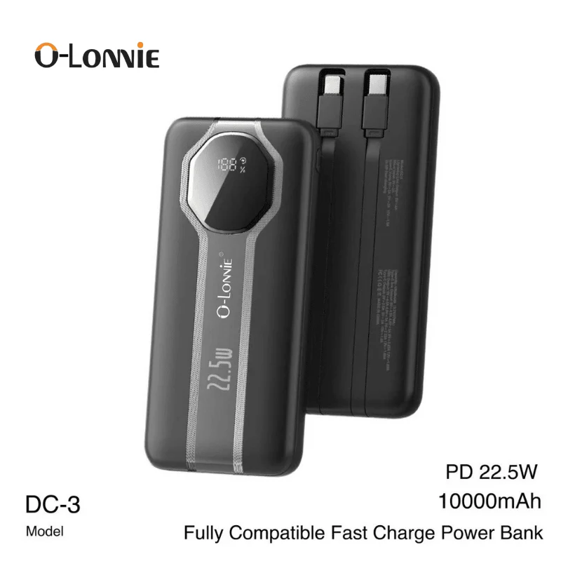 O-LONNIE DC3 10000mAh fast charging power bank